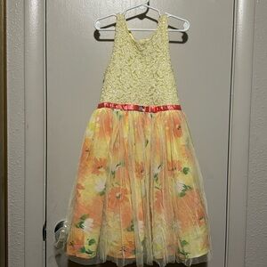 Girls 10 yellow summer dress by sweet heart rose